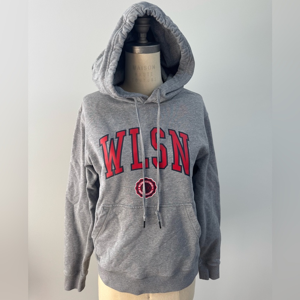 Wilson Gray Hoodie with Red Logo Size S